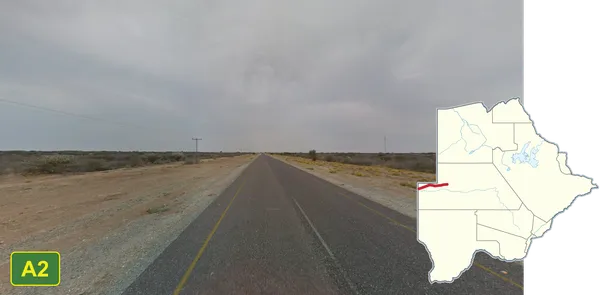 Панорама трассы A2 на западе в пасмурную погоду