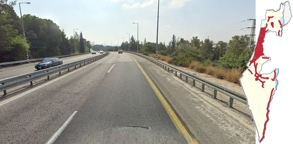 Черный автомобиль Street View на израильской территории с Gen-4 покрытием