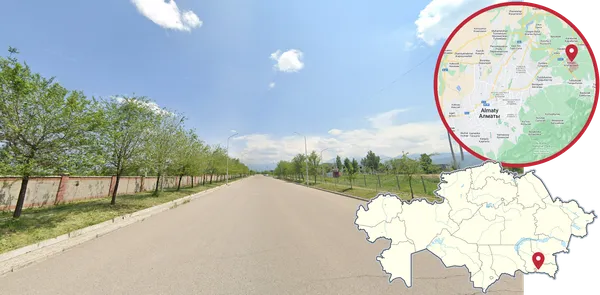 Алматинский эксклав Алатау в Казахстане, покрытие наблюдается в мае