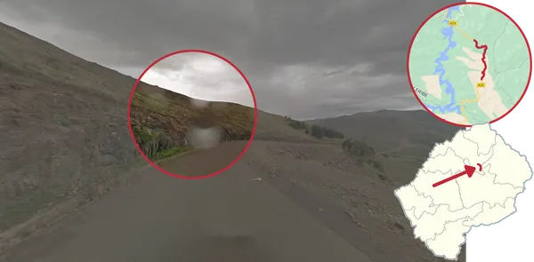 Камера наблюдения на A25, восточнее водохранилища, покрыта дождевыми каплями