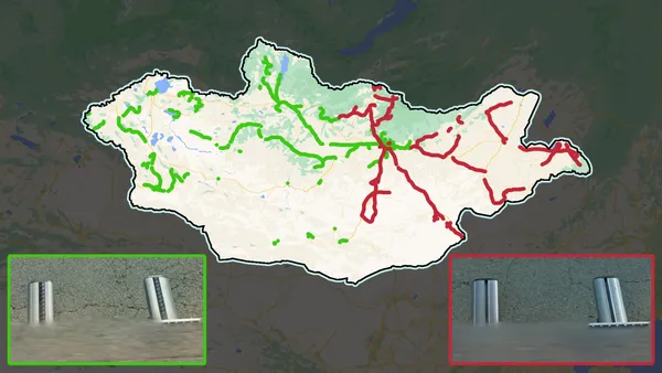 Багажник на крыше автомобиля с резиновыми вставками, Монголия