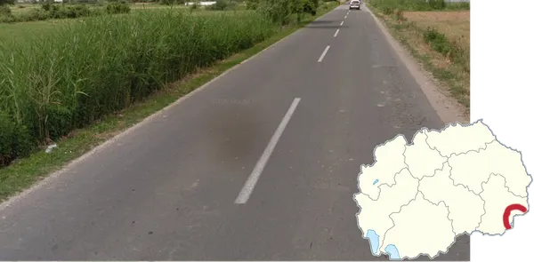 Коричневое пятно на земле указывает на крайнюю юго-восточную область страны