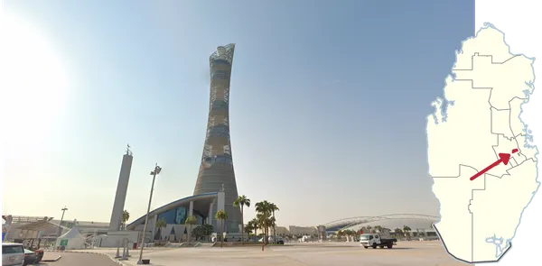 Torch Tower в Катаре, гиперболоидная башня — самое высокое здание