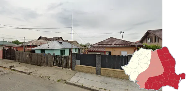Дома с металлическими и пластиковыми крышами, имитирующими черепицу, восточная часть страны