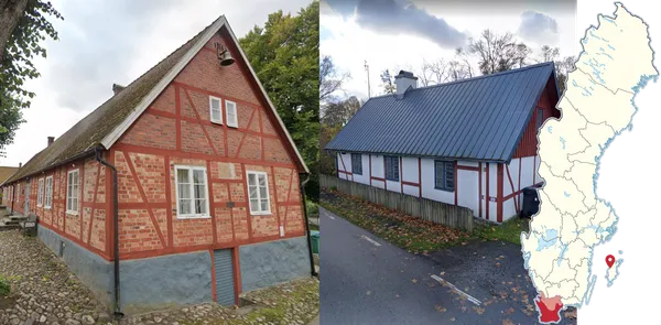 Фахверковые дома в южной части Сконе, Швеция