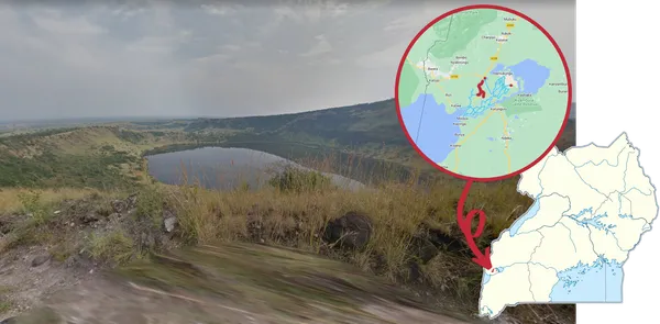 Большие заполненные водой кратеры на северной территории страны